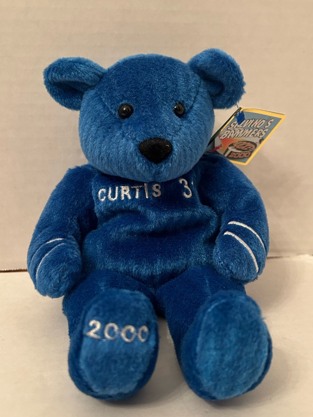 Curtis Joseph 31 Blue Plush Bear - 2000 Collectible Kids Toy